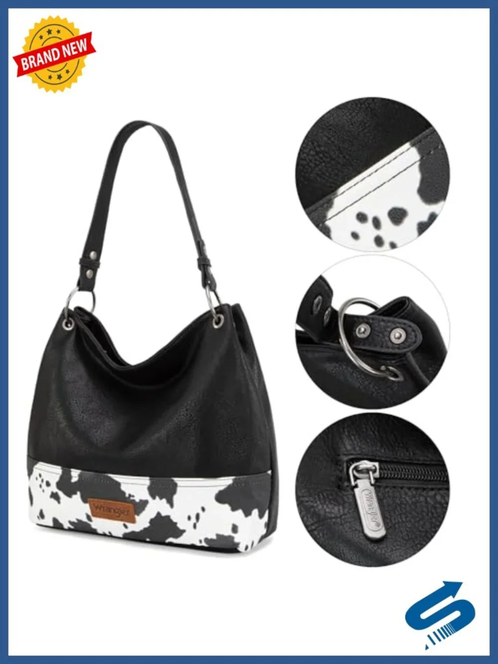 Vegan Leather Hobo Bag Top Handle Shoulder Purse with Detachable Crossbody Strap